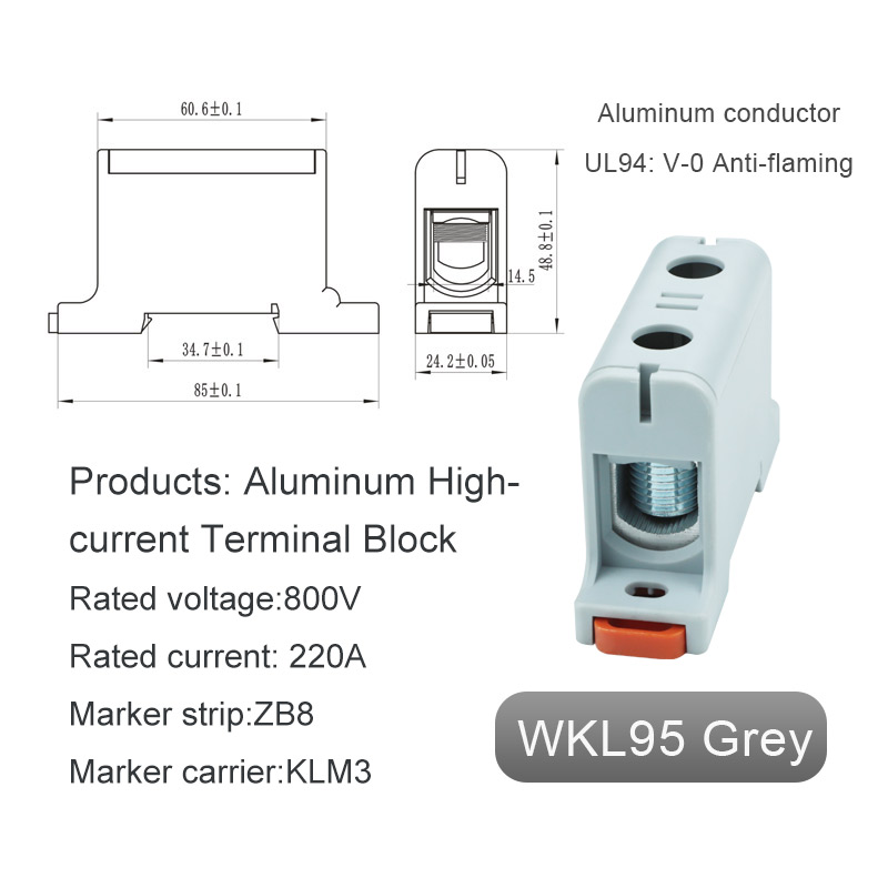 DIN RAIL Aluminium Clock