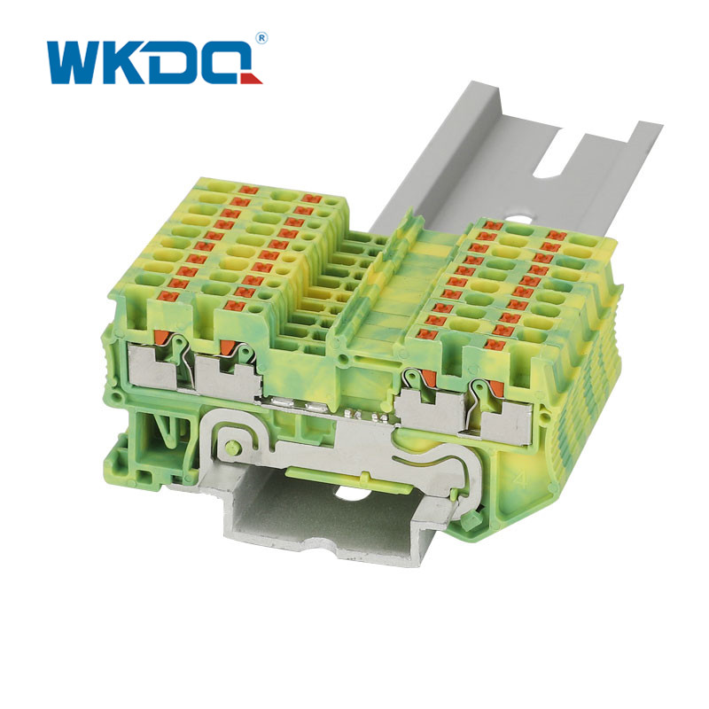 موصلات كتلة طرفية كهربائية مثبتة بشكل مريح من Din Rail ذات عمر طويل