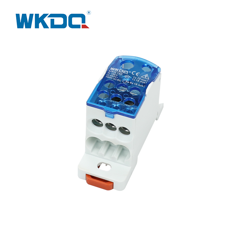 صندوق توزيع مفرق UKK 160A موزع كتلة الطاقة مع غطاء شفاف